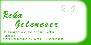 reka gelencser business card